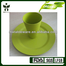 Placa de fibra de bambú biodegradable con taza